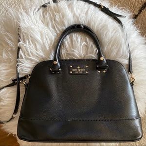 Kate Spade Dome Satchel Crossbody Black Bag